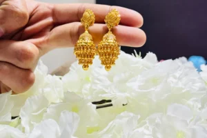 Designer Jhumka Earrings - Traditional Gold-Plated Jewellery